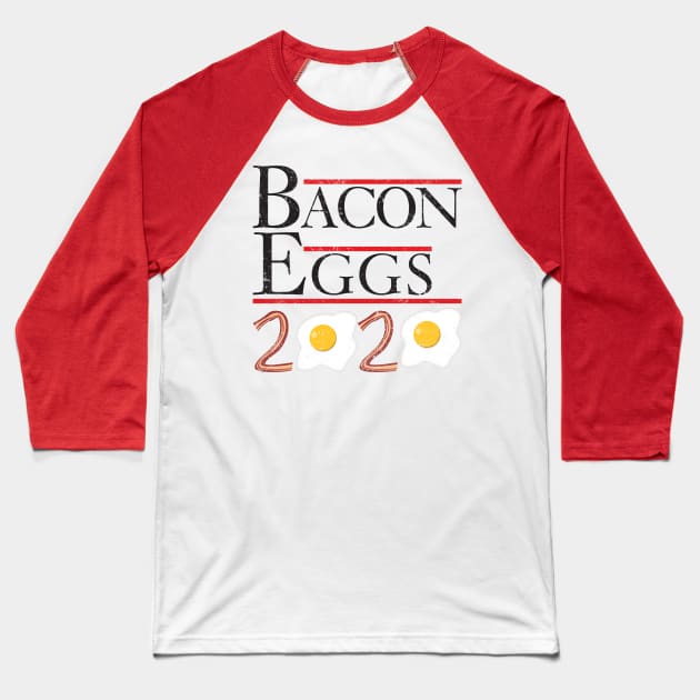 Bacon and Eggs 2020 Presidential Campaign Election Parody T-Shirt Baseball T-Shirt by lucidghost